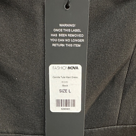 NWT FASHION NOVA Elegant Black Ruffled Dress - Picture 6 of 6